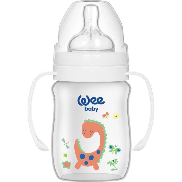 Wee Baby Kulplu PP Biberon 150 ML - Beyaz